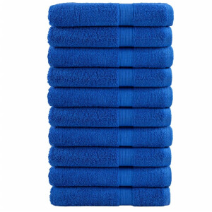 vidaXL - Handdoeken - SOLUND - 10 - st - 600 - g/m² - 100x200 - cm - blauw