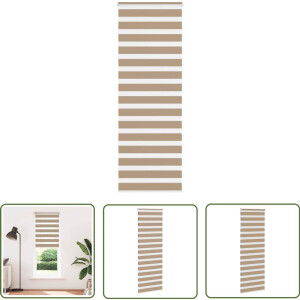 vidaXL Rolgordijn - Zebra Gordijn - Zebra Blind 80x230 cm stofbreedte 75,9 cm polyester zandbruin - Zonwering - Privacy - Interieur Decoratie