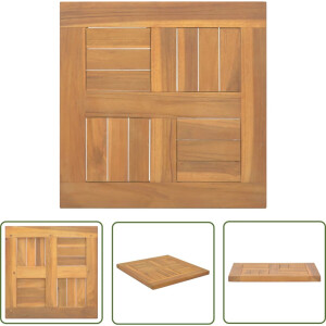 vidaXL Massief Teakhout - Tafelblad Teak - Tafelblad vierkant 40x40x2,5 cm massief teakhout - Bovenblad Tafel - Tafeltje - Salontafel