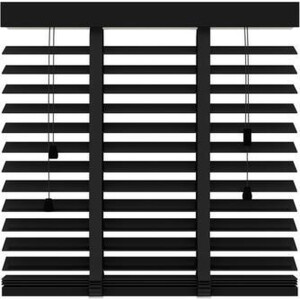 Decosol 947 horizontale jaloezie hout zwart mat 100x180cm