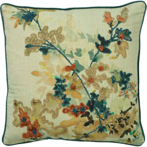 FLORETTE | sierkussen 45x45 cm | Mountain View | groen | multicolor | Hoii | met duurzame kussenvulling