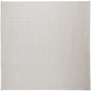 vidaXL - Binnen- - en - buitenkleed - PALMERAS - Crème - 200 - x - 200 - cm - Polyester