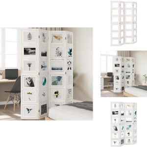 vidaXL Kamerscherm - Kamerschermen - Privacy Scherm - Privacyscherm - Kamerscherm met 4 panelen massief paulowniahout wit