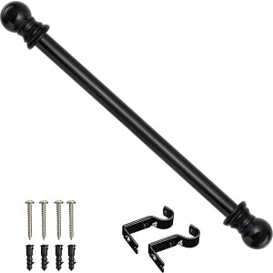 White-Label Gordijnroede - Gordijnrail - Extra Stevig - Authentiek - Zwart