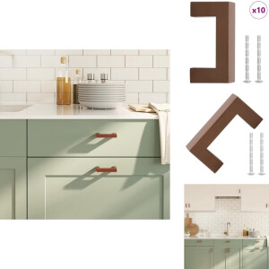 vidaXL Handvat - Handvatten - Handgreep Voor Kast - Handgreep - Handvatten 10 st 64 mm roestvrij staal bronskleurig