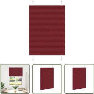 vidaXL Rolgordijnen - Plisségordijn - Plissé rolgordijn 95x150 cm stofbreedte 94,4 cm bordeauxrood - Burgundy - Raamdecoratie - Privacy