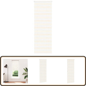 vidaXL Zebra rolgordijn - 75x200 cm - Marmer beige Zebra Gordijn - Rolgordijn - Zonwering - Privacy - Interieur Decoratie