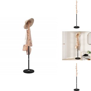 vidaXL Kapstok - Kapstokken - Kledingrek - Jassenrek - Kapstok 172 cm gepoedercoat ijzer zwart