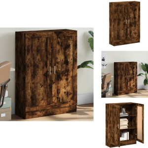 vidaXL Boekenkast - Boekenkasten - Boeken Plank - Schappenkast - Boekenkast 82,5x30,5x115 cm bewerkt hout gerookt eikenkleurig