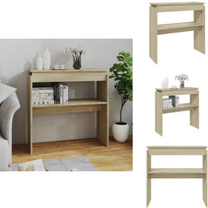 vidaXL Bijzettafel - Bijzettafels - Tafel - Tafels - Wandtafel 80x30x80 cm bewerkt hout sonoma eikenkleurig