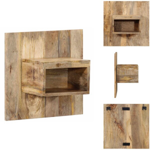 vidaXL Nachtkastje - Nachtkastjes - Bijzettafel - Wandkastje - Nachtkastje 50x27x50 cm massief ruw mangohout
