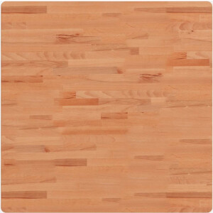 vidaXL Tafelblad Vervangen - Houten Tafelblad - Tafelblad vierkant 80x80x1,5 cm massief beukenhout - Beukenhout Tafelblad - Vierkant Tafelblad - Eettafel Blad