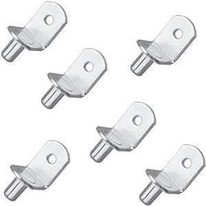 Sander Shop 50 stuks plankdragers, steunen, L-vormige clips, 6 mm, roestvrij staal, duurzaam, voor kast, boekenkast, ondersteuning