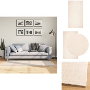 vidaXL Vloerkleed - Vloerkleden - Tapijt - Vloerbedekking - Vloerkleed HUARTE laagpolig zacht wasbaar 80x150 cm beige