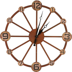 Gifts-Amsterdam-Wandklok-Oliver-55x5-cm-metaal-roestbruin