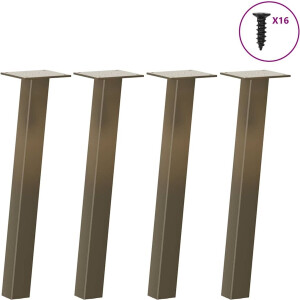 vidaXL - Salontafelpoten - 4 - st - 30 - cm - staal - naturel