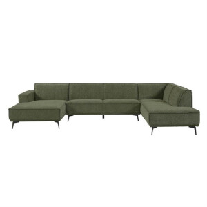 Tower Living U-bank Leeds Chaise L - 2 5 - Ottoman R - City 355 Bottle Green