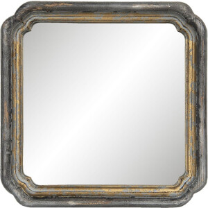 Clayre & Eef Spiegel 44x44 cm Goudkleurig Hout