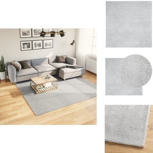 vidaXL Vloerkleed - Vloerkleden - Tapijt - Vloerbedekking - Vloerkleed HUARTE laagpolig zacht wasbaar 240x240 cm grijs