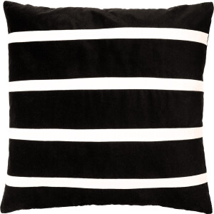 Dutch Decor PEMM - kussenhoes 45x45 cm - velvet - Raven - zwart, wit - met rits - zonder binnenkussen