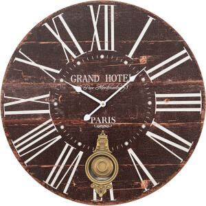 Clayre & Eef Wandklok 58x4 cm Bruin MDF