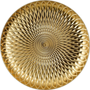House of Seasons House of Seasons decoratie bord/onderbord - goud - D33 x H3,5 cm - gerecycled plastic - rond