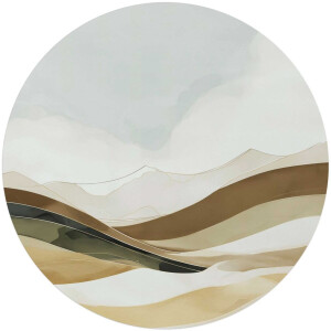 Glasschilderij Neutrale natuur - Ø 70 - Glas - REINDERS