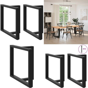 vidaXL Eettafelpoten 2 st T-vormig 90x35x(72-73) cm staal zwart - Eettafelpoot - Eettafelpoten - Tafelpoot - Meubeltafelpoot