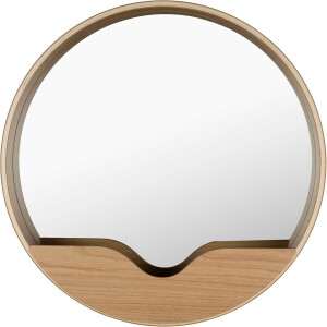 Zuiver Round Wall Spiegel/ Wandspiegel Rond 60 cm Hout - Bruin