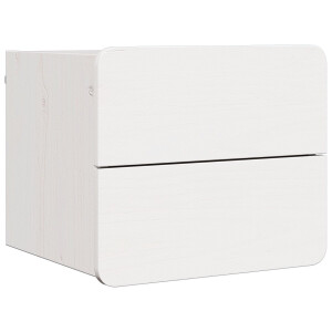 vidaXL - Nachtkastje - met - lade - Wit - 39 - x - 34 - x - 33 - cm - Massief - grenenhout