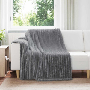 vidaXL - plaid - Donkergrijs - 200 - x - 150 - cm - 0.8 - kg - Fleece