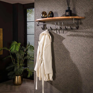 Hoyz Collection - Kapstok Round 8 Haken - Acaciahout - 100 cm