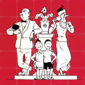 IXXI Suske en Wiske klassiek schilderij, Suske en Wiske & Standaard Uitgeverij - 100 x 100 cm - Gratis ophangtool - Grote wanddecoratie en posters -