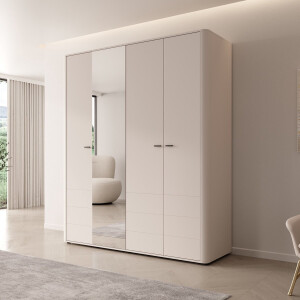 Meubella - Sorello - Kledingkast 4 deurs - Beige - 180x56x211 cm