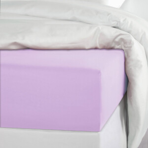 De Witte Lietaer Hoeslaken Olivia - 140 x 200/220 x h 30 - Lila - Katoen Satijn
