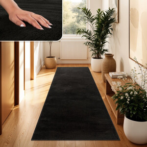 Paco Home Moderne woonkamer tapijt kortpolig wasbaar zacht uni effect bont antislip 80x150 cm