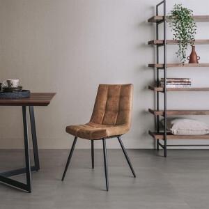 Tower Living Stoel Navarra Stof Cognac