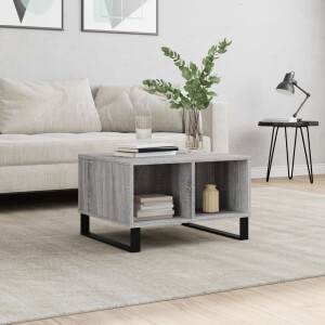 vidaXL Salontafel - 60x50x36,5 cm - Grijs Sonoma Eiken Salontafel - Bijzettafel - Houten Salontafel - Grijze Salontafel - Design Salontafel