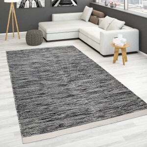Paco Home Handgeweven tapijt, platgeweven, 100% wol in Scandinavische stijl in verschillende kleuren 60x110 cm
