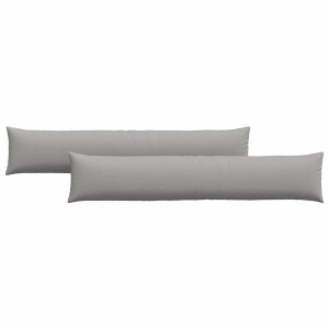 vidaXL - Zitkussens - 2 - st - Stof - Wolkgrijs - 200 - x - 40 - cm