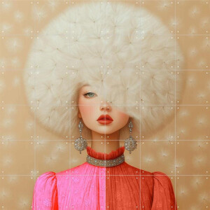 IXXI Fireworks, Mirjam Duizendstra - 120 x 120 cm - Gratis ophangtool - Grote wanddecoratie en posters Slaapkamer, Woonkamer, Portretten