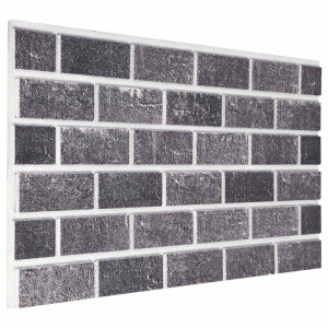 vidaXL - Wandpanelen - 10 - pcs - Zwart - en - Grijs - 100 - x - 50 - cm - EPS-schuim