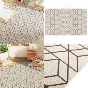 VidaXL Vloerkleed voor binnen buiten laagpolig 190x300 cm meerkleurig - Vloerkleed - Vloerkleden - Tapijt - Vloerbedekking