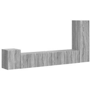 vidaXL - Tv-meubelset - 3 - st - Grijs - Sonoma - Bewerkt - hout