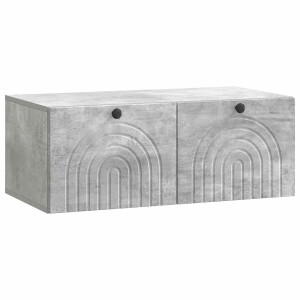 vidaXL - Wandmontage - TV-kast - Betongrijs - 78,5 - x - 41 - x - 30 - cm - Bewerkt - hout
