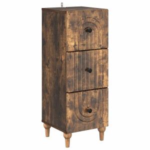 vidaXL - Ladekast - 33 - x - 34,5 - x - 90 - cm - Bewerkt - hout - Gerookt - eiken