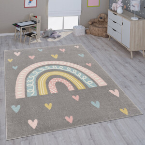 Paco Home Vloerkleed voor de kinderkamer Vloerkleed Kinderkamer Meisjes Jongens Verschillende Motieven En Formaten 133 cm Quadrat