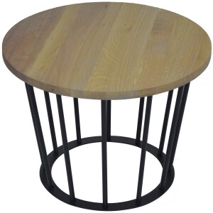Spinder Design Framer Salontafel Zwart/Eiken - ø 50 cm