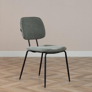 Bronx71® Scandinavische eetkamerstoel Ivar gerecyclede stof groen - stoel