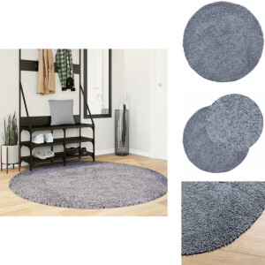 vidaXL Vloerkleed - Vloerkleden - Tapijt - Vloerbedekking - Vloerkleed PAMPLONA shaggy hoogpolig modern Ø 200 cm blauw